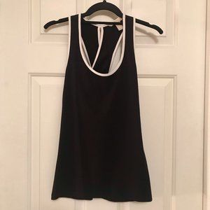 BANANA REPUBLIC Racerback Tank Black White Sz XS
